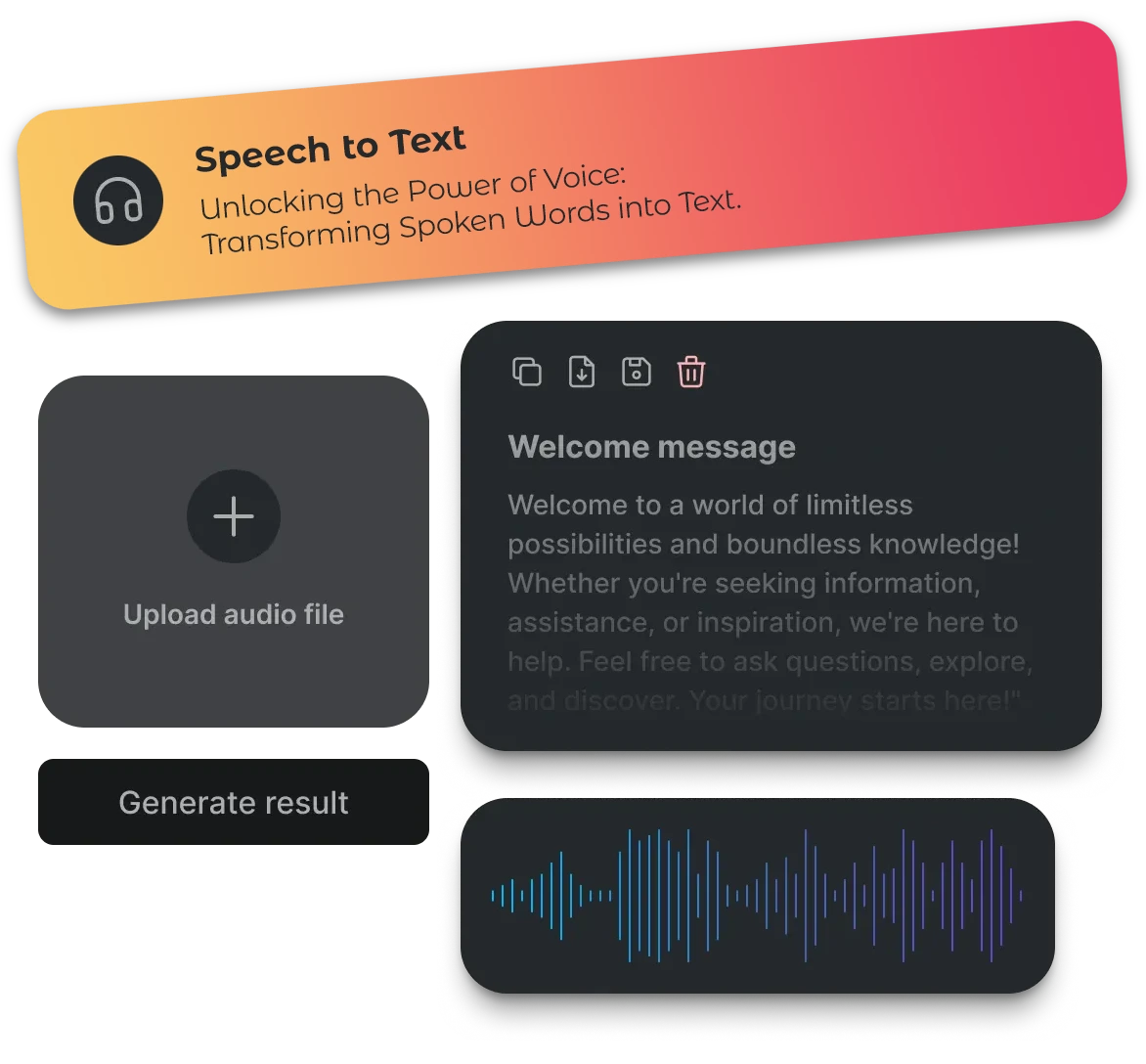 AI speech to text transformer