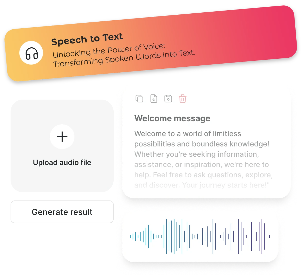 AI speech to text transformer